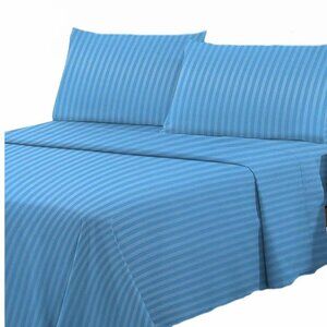 Lux Decor Collection Sheet Set, 4 Piece, Brushed Microfiber King, Fitted Bottom